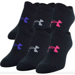 Girls L 6pk No Show Socks - Denny's