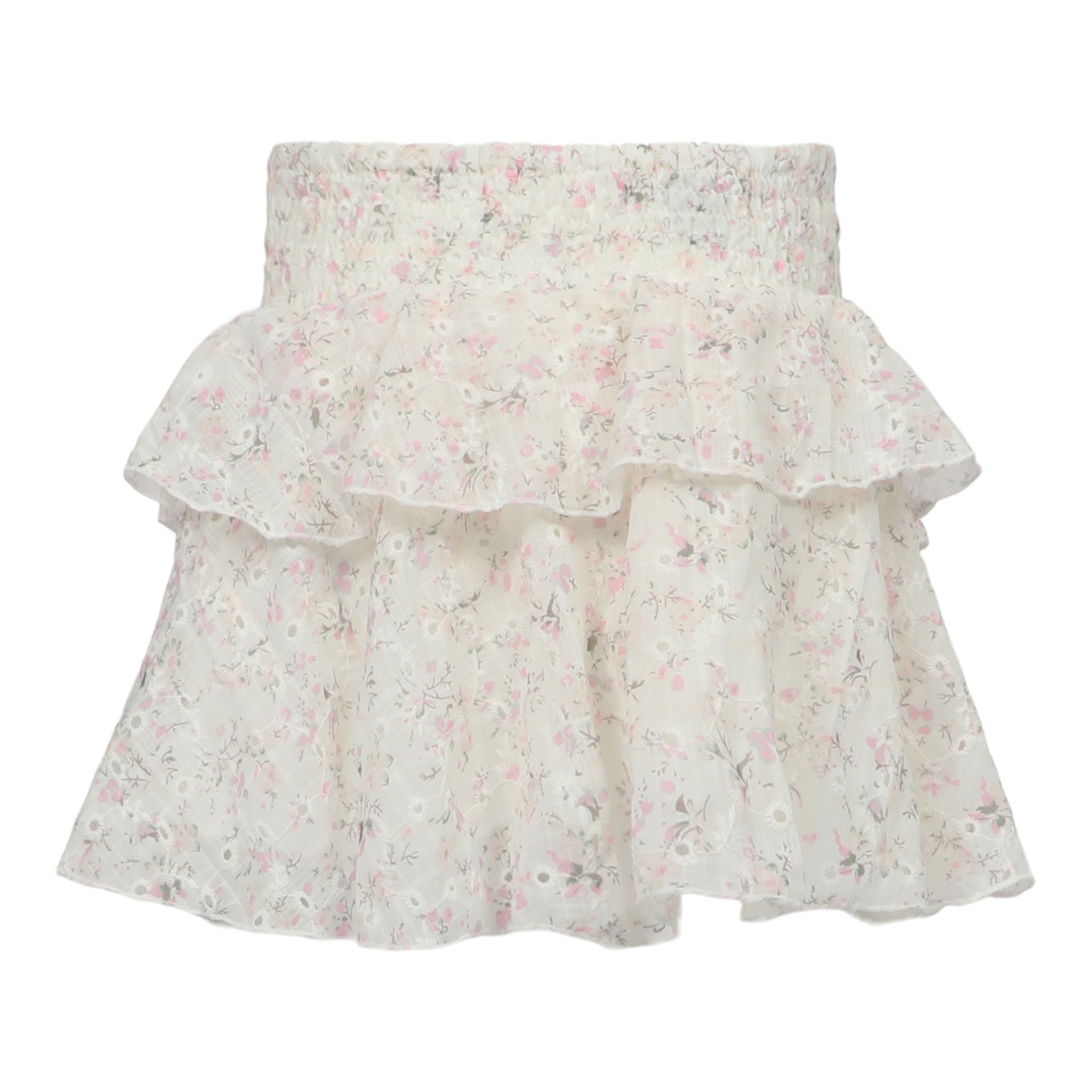 Floral Pink Smock Top Eyelet Skirt - Denny's