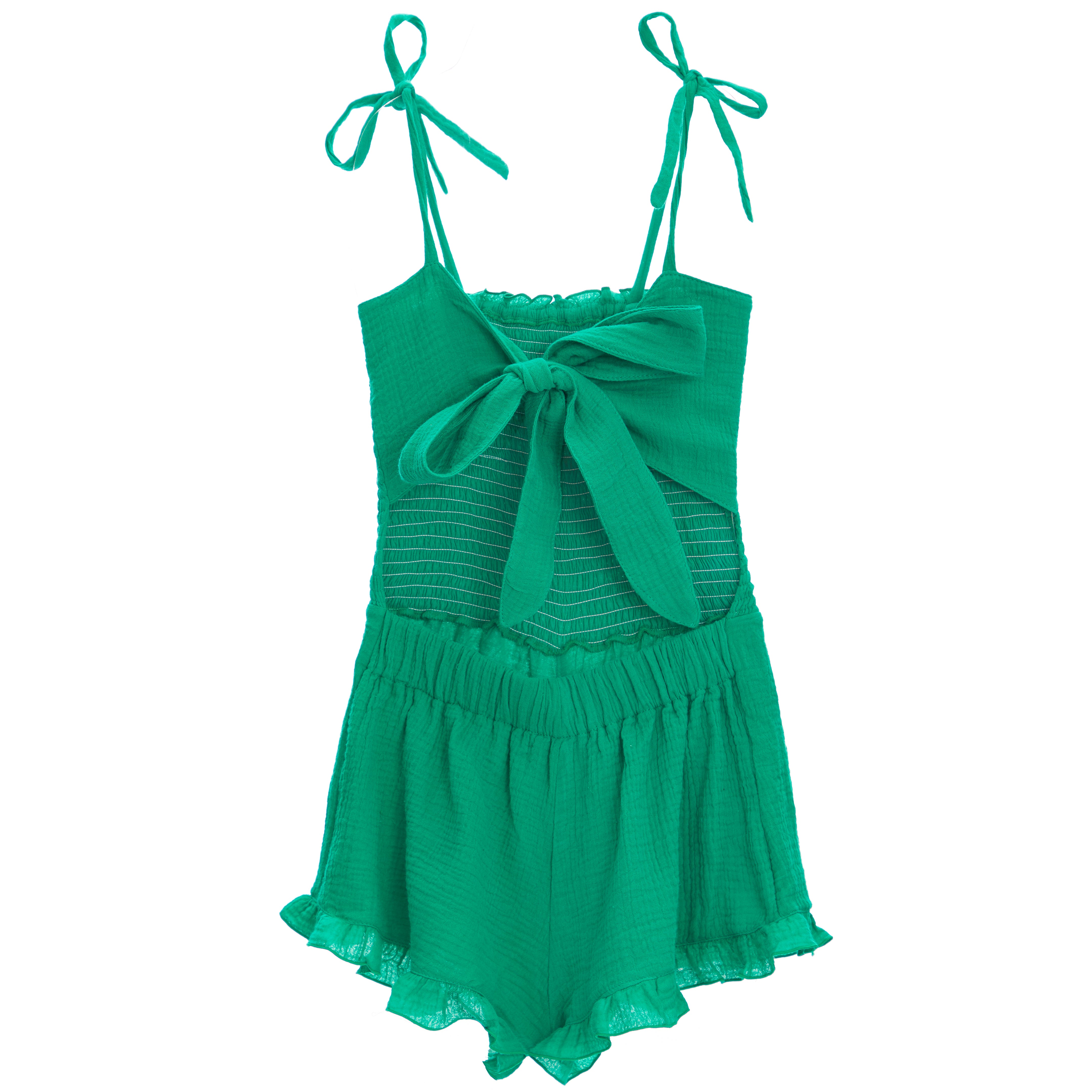 Tie Back Guaze Romper - Denny's