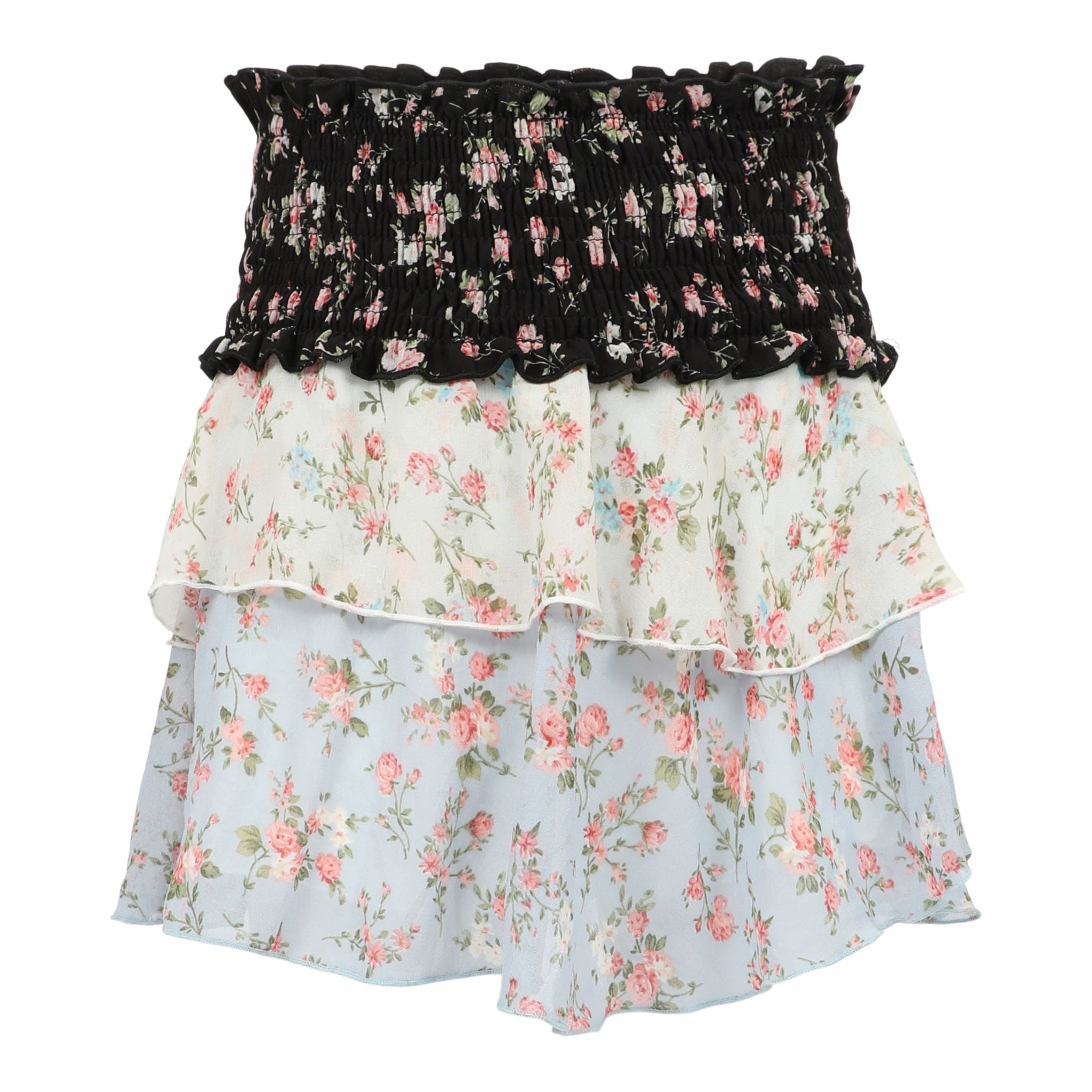 Trio Floral Smock Tiered Skirt - Denny's