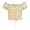 Puff Sleeve Floral Smocked Top - Denny's