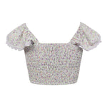 Cap Sleeve Floral Smocked Top - Denny's