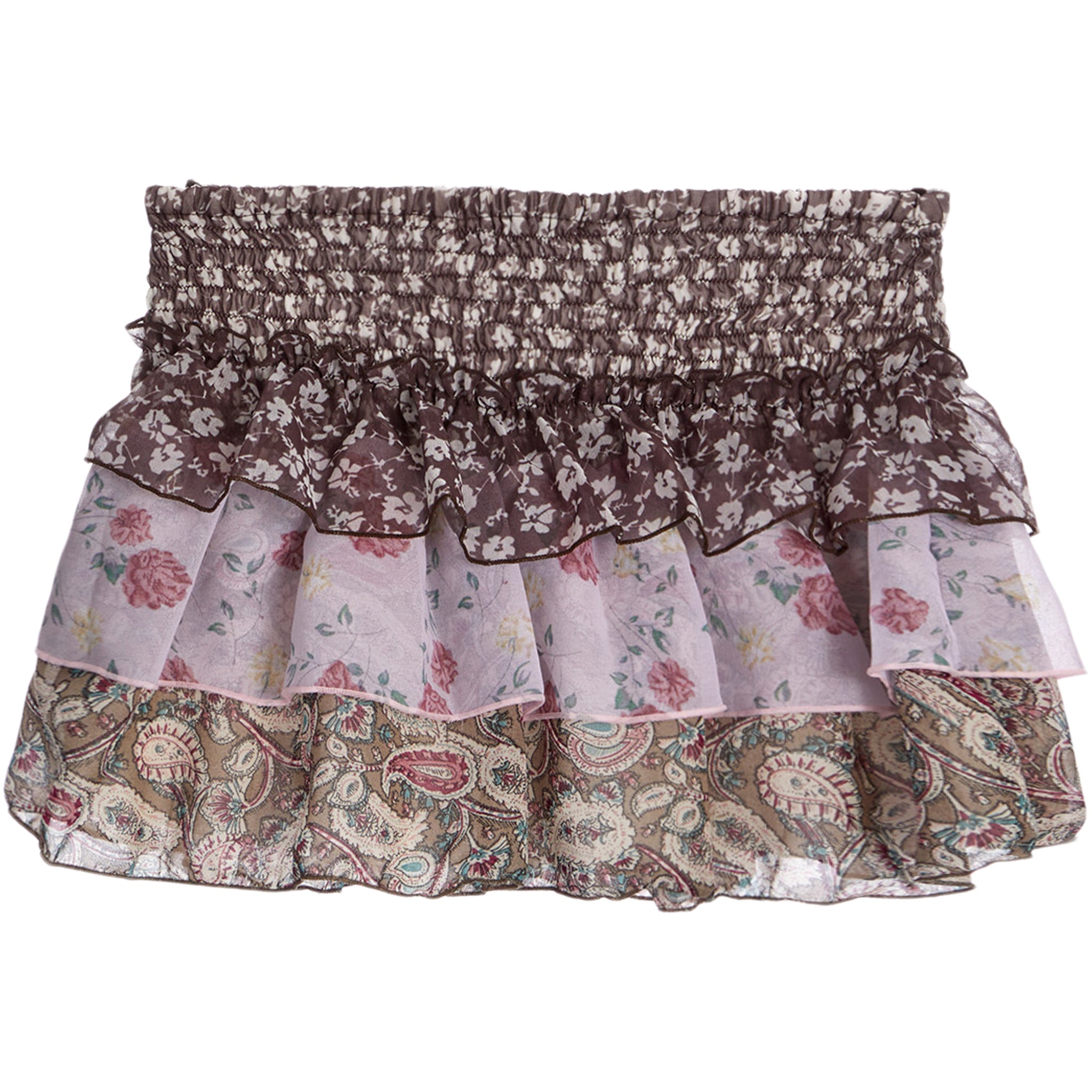 3 Tier Floral & Paisley Skirt - Denny's