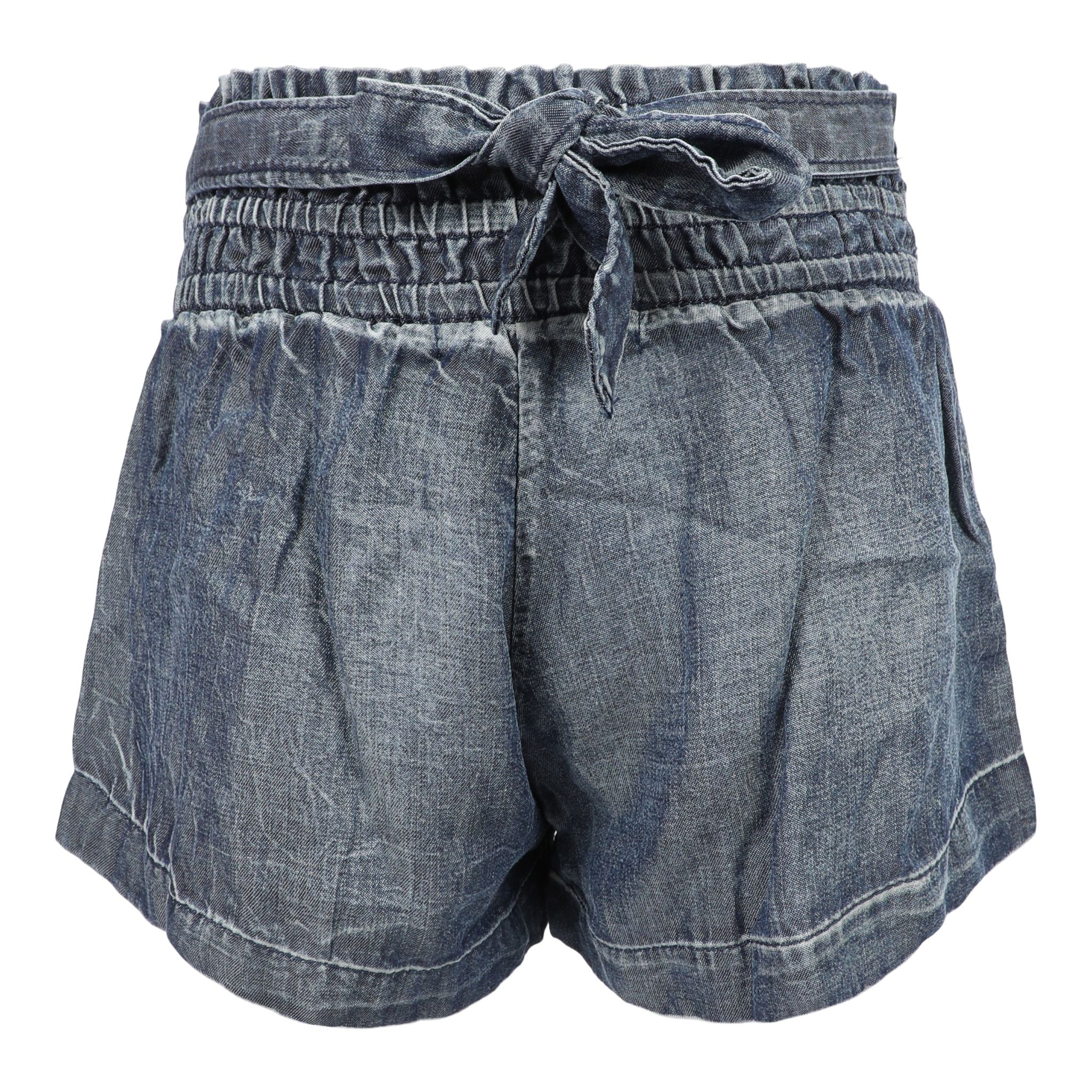 Tie Waist Smocked Top Denim Short - Denny's