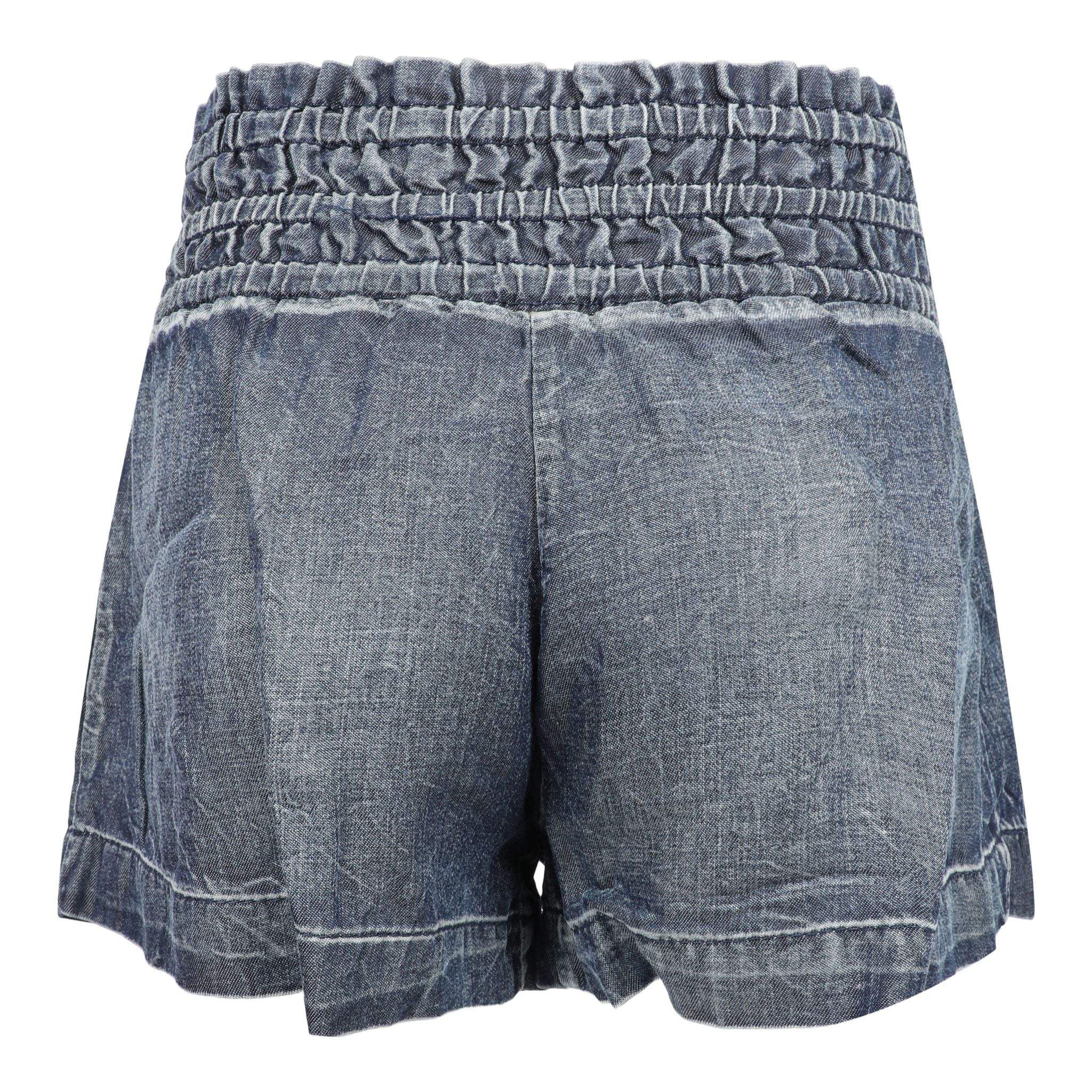 Tie Waist Smocked Top Denim Short - Denny's