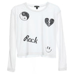 Allover Icons Long Sleeve Top - Denny's