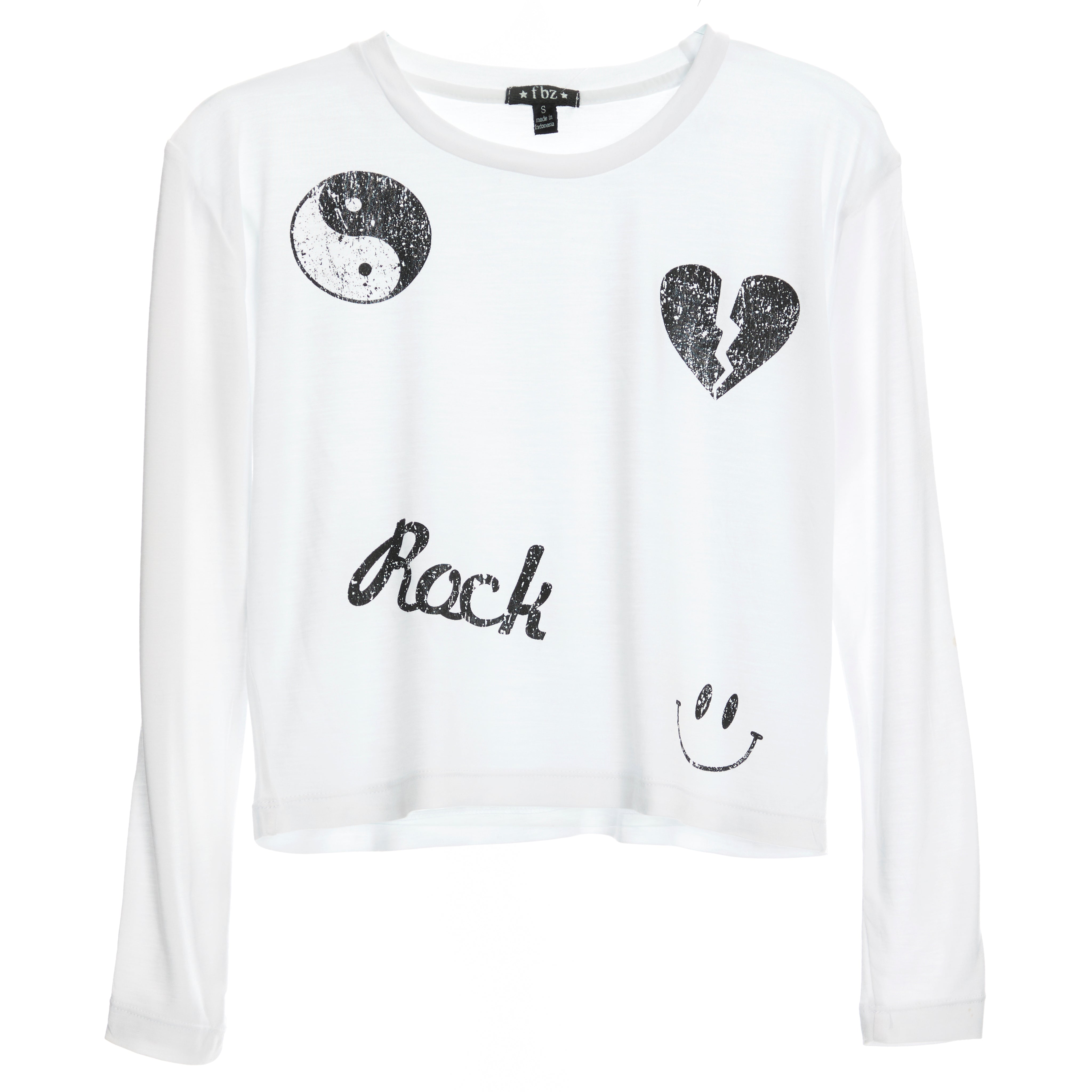 Allover Icons Long Sleeve Top - Denny's