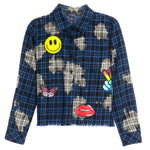 Icons Bleach Plaid Button Down Flannel - Denny's