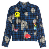 Icons Bleach Plaid Button Down Flannel - Denny's