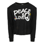 Peace and Love Crop Sweatshirt - Denny's