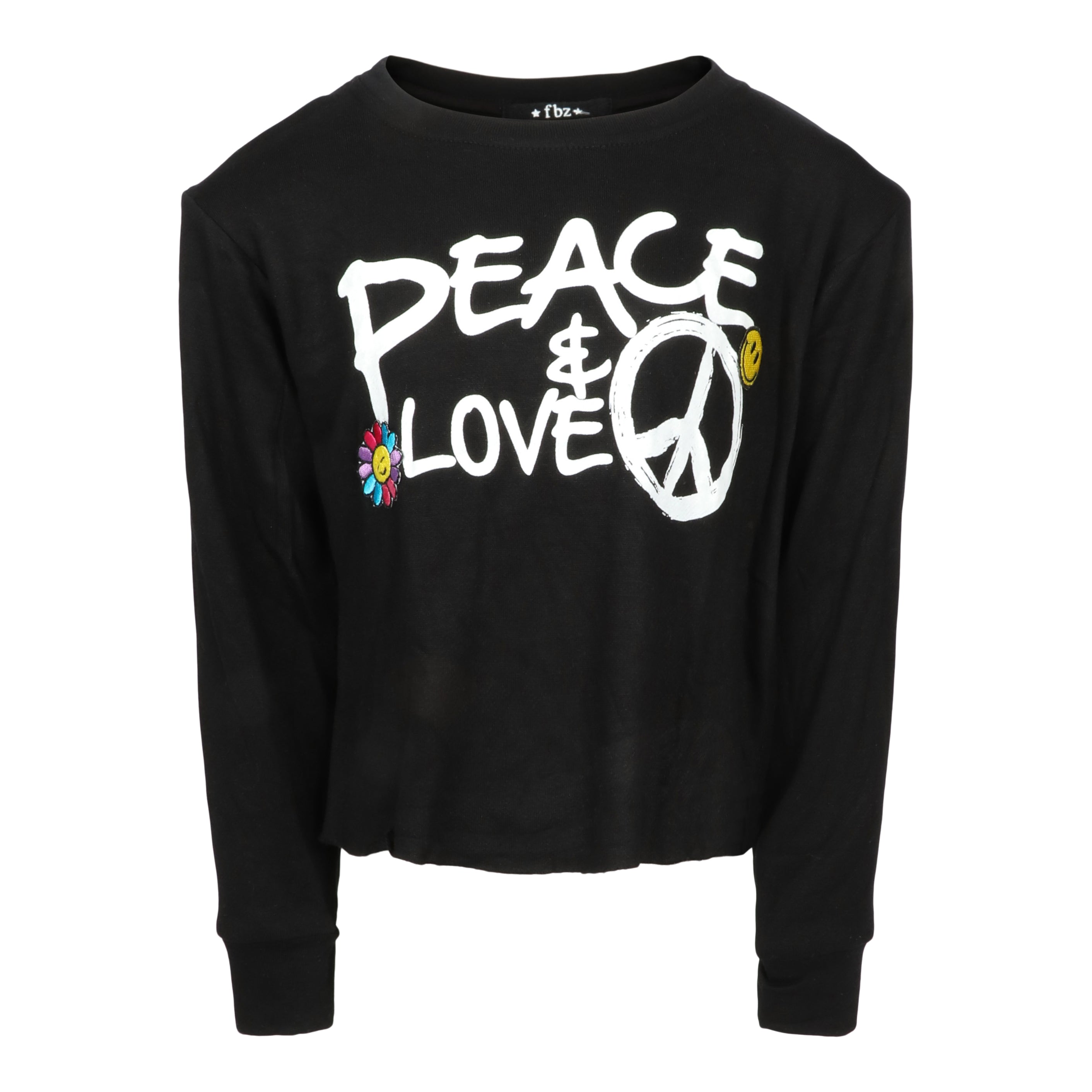 Peace and Love Crop Sweatshirt - Denny's