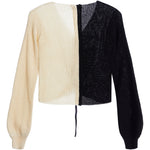 Cinch Front Colorblock Sweater - Denny's