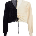 Cinch Front Colorblock Sweater - Denny's
