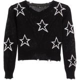 White Stars Distressed Sweater - Denny's