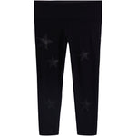 Black Leather Stars Legging - Denny's