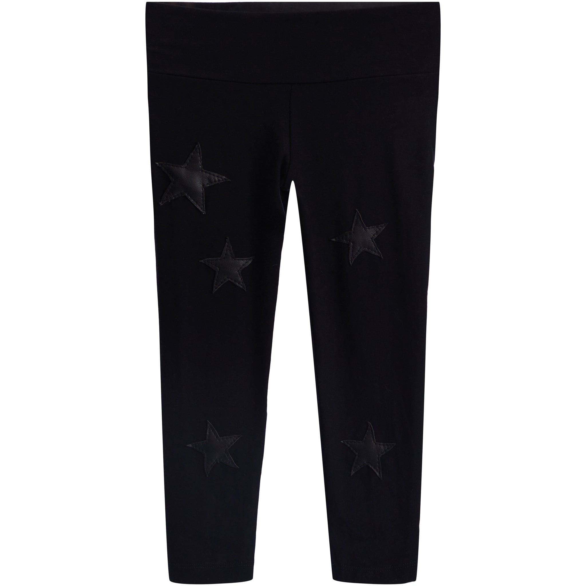 Black Leather Stars Legging - Denny's