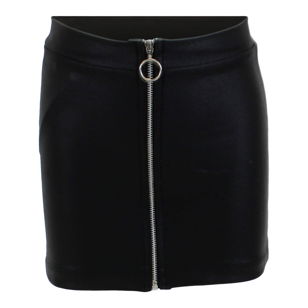 Pleather Skirt with Zipper - Denny's