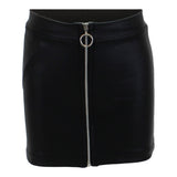 Pleather Skirt with Zipper - Denny's