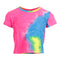 Short Sleeve Crop Neon Tie Dye - Denny's