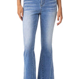 Super High Rise Uneven Cut Seam Flare - Denny's