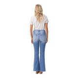 Super High Rise Uneven Cut Seam Flare - Denny's