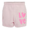 Glitter Love Pink Heart Fuzzy Shorts - Denny's