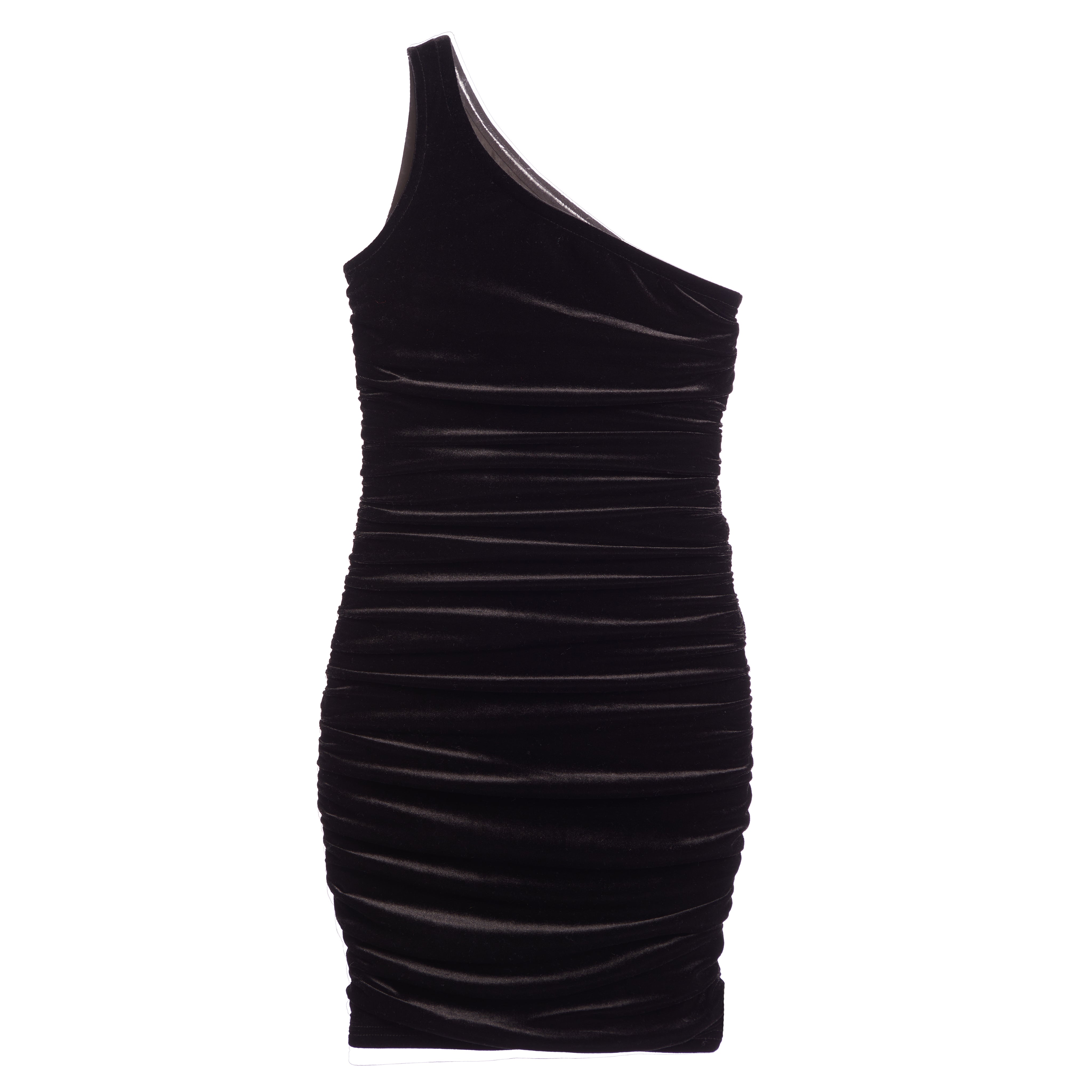 One Shoulder Velvet Dress - Denny's