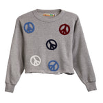 Plush Peace Sign Sweatshirt - Denny's