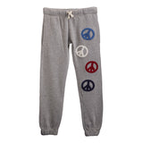 Plush Peace Sign Jogger - Denny's