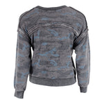 Grey/Blue Camo Burnout Crew - Denny's