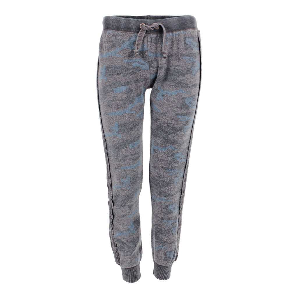 Grey Blue Camo Burnout Jogger - Denny's
