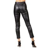 Front Slit Faux Leather Pant - Denny's