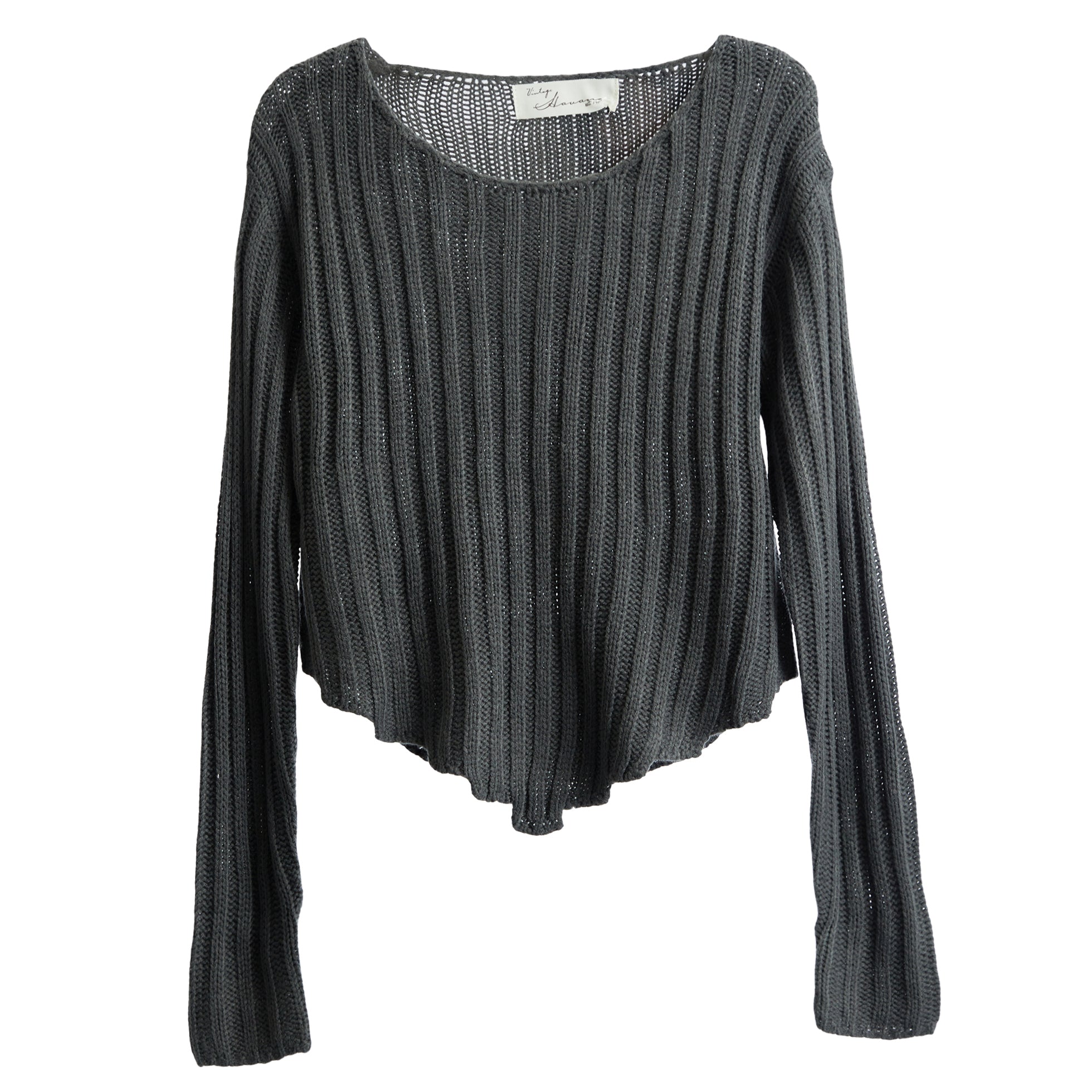 V Hem Cropped Sweater - Denny's