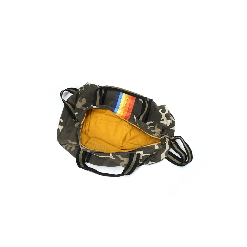 Camo Duffle Bag with Rainbow Stripes - Denny's