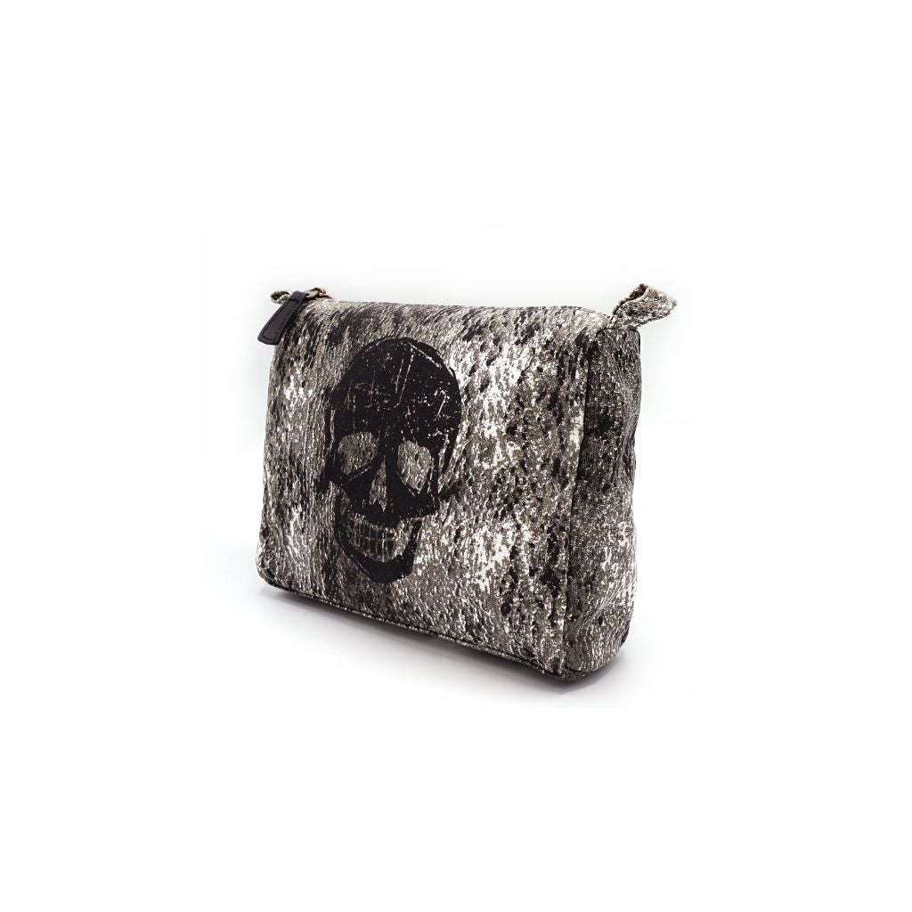 Snake Print Skull Cosmetic Bag - Denny's
