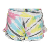Turq, Grey & Pink Tie Dye Ruffle Short - Denny's