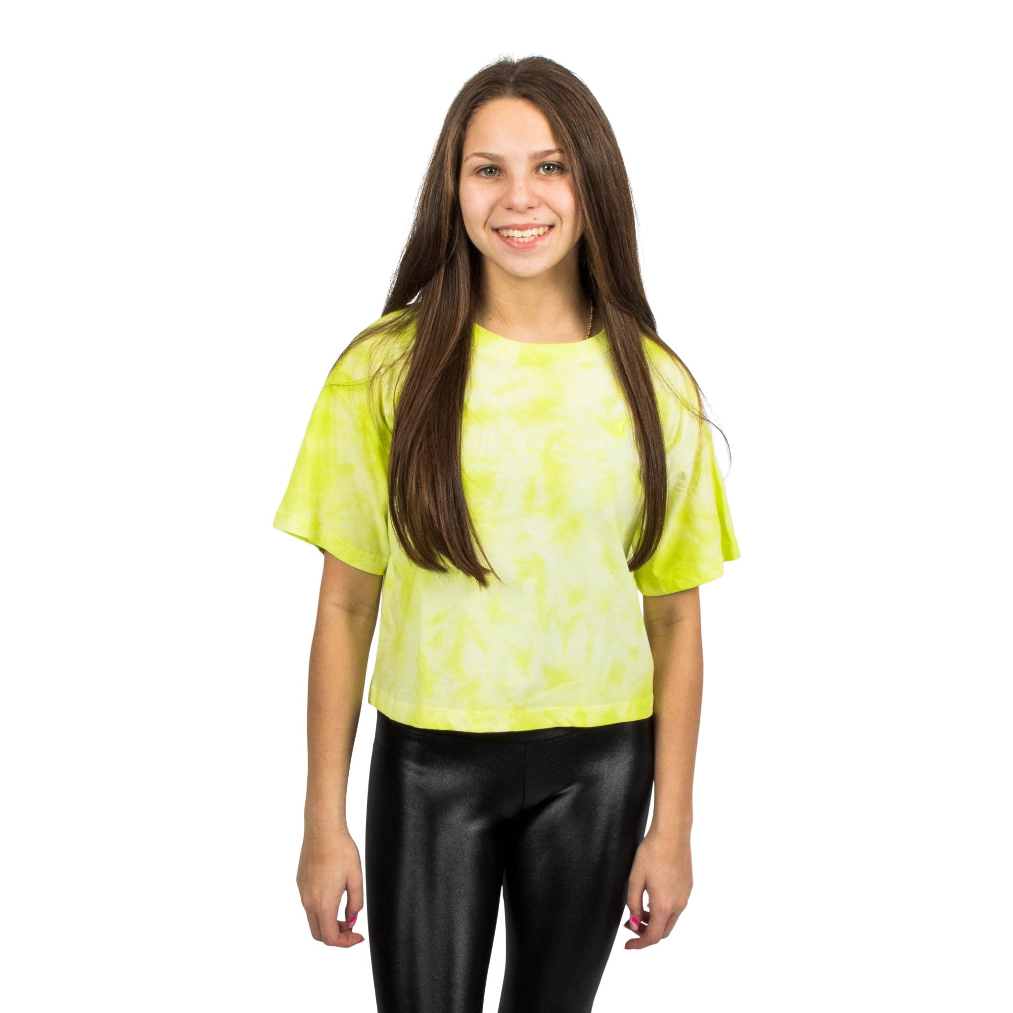 Short Sleeve Tie Dye Cropped Tee - Denny's