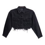 Peace Sign Cali Crop Denim Jacket - Denny's