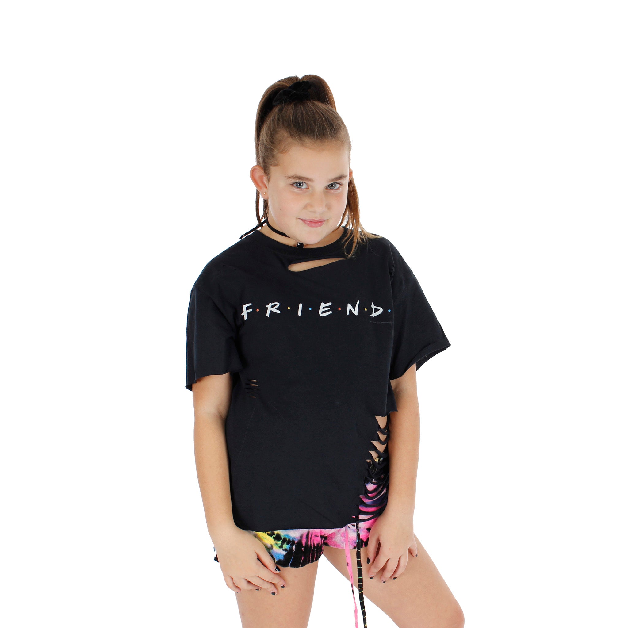 Short Sleeve Friends Ripped Tee - Denny's