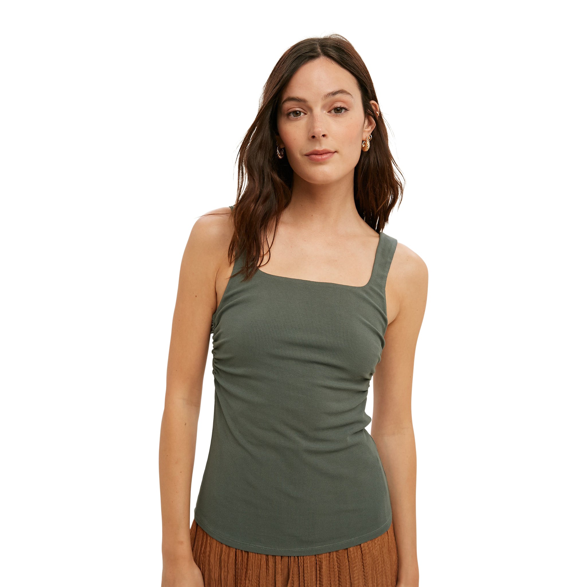 Ruched Side Tank Top - Denny's