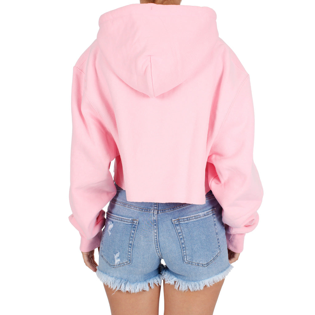 Reverse Weave Small C Crop Hoodie - Denny's