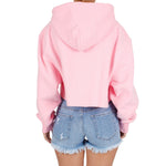 Reverse Weave Small C Crop Hoodie - Denny's