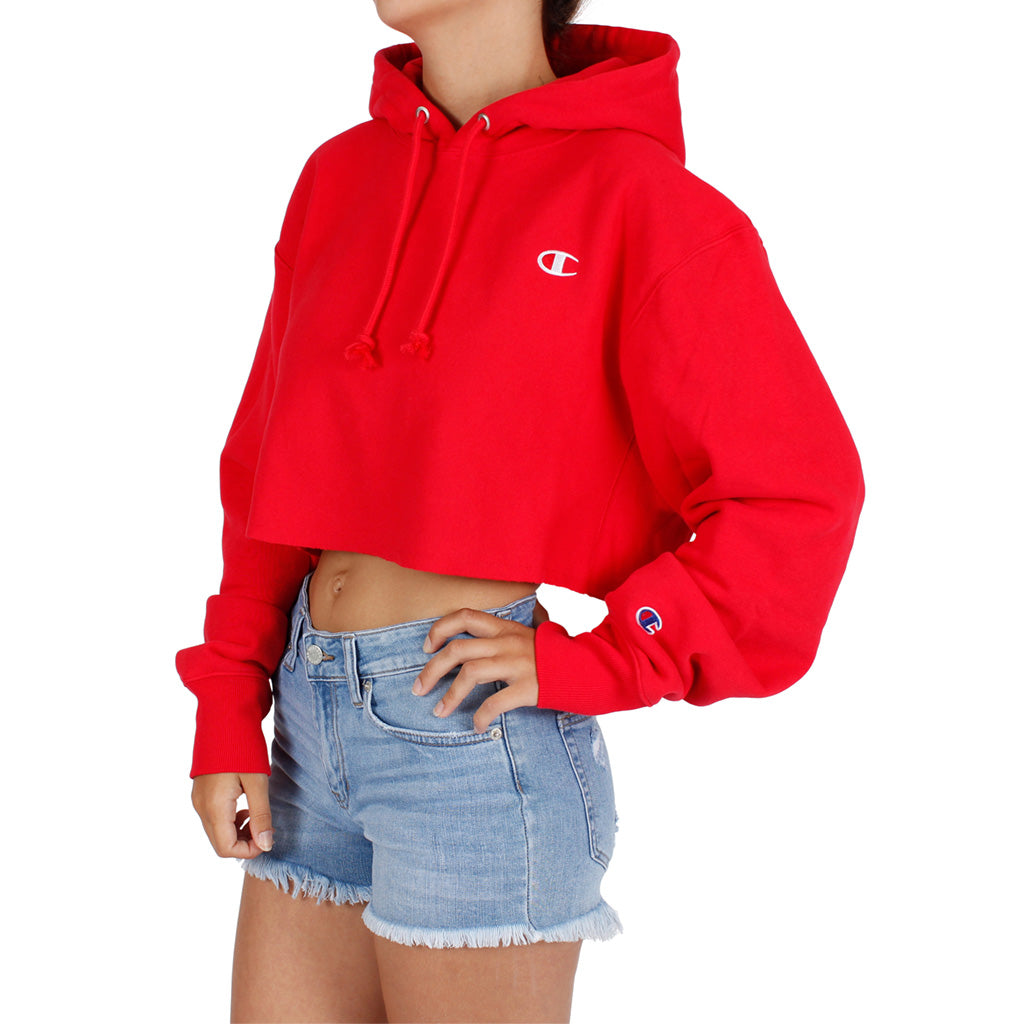 Reverse Weave Small C Crop Hoodie - Denny's