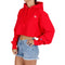 Reverse Weave Small C Crop Hoodie - Denny's