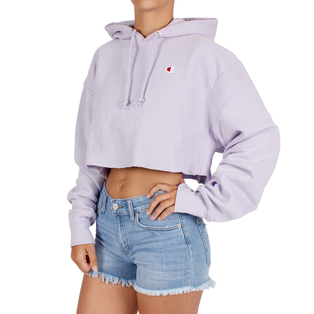 Reverse Weave Small C Crop Hoodie - Denny's
