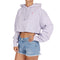 Reverse Weave Small C Crop Hoodie - Denny's