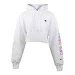 Arm Block Embroirdered  Crop Hoody - Denny's