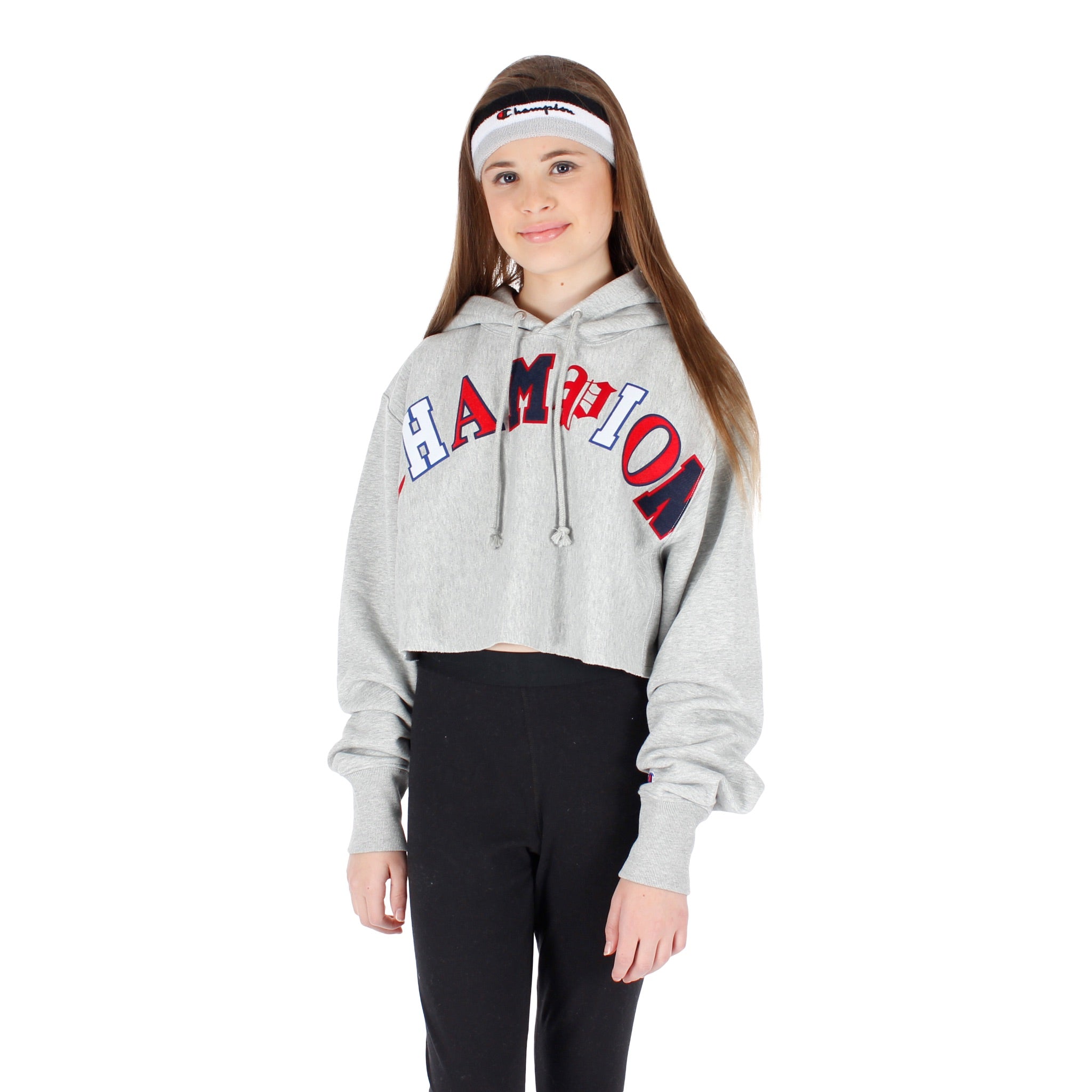 Direct Flock Script Crop Cut Off Hoodie - Denny's