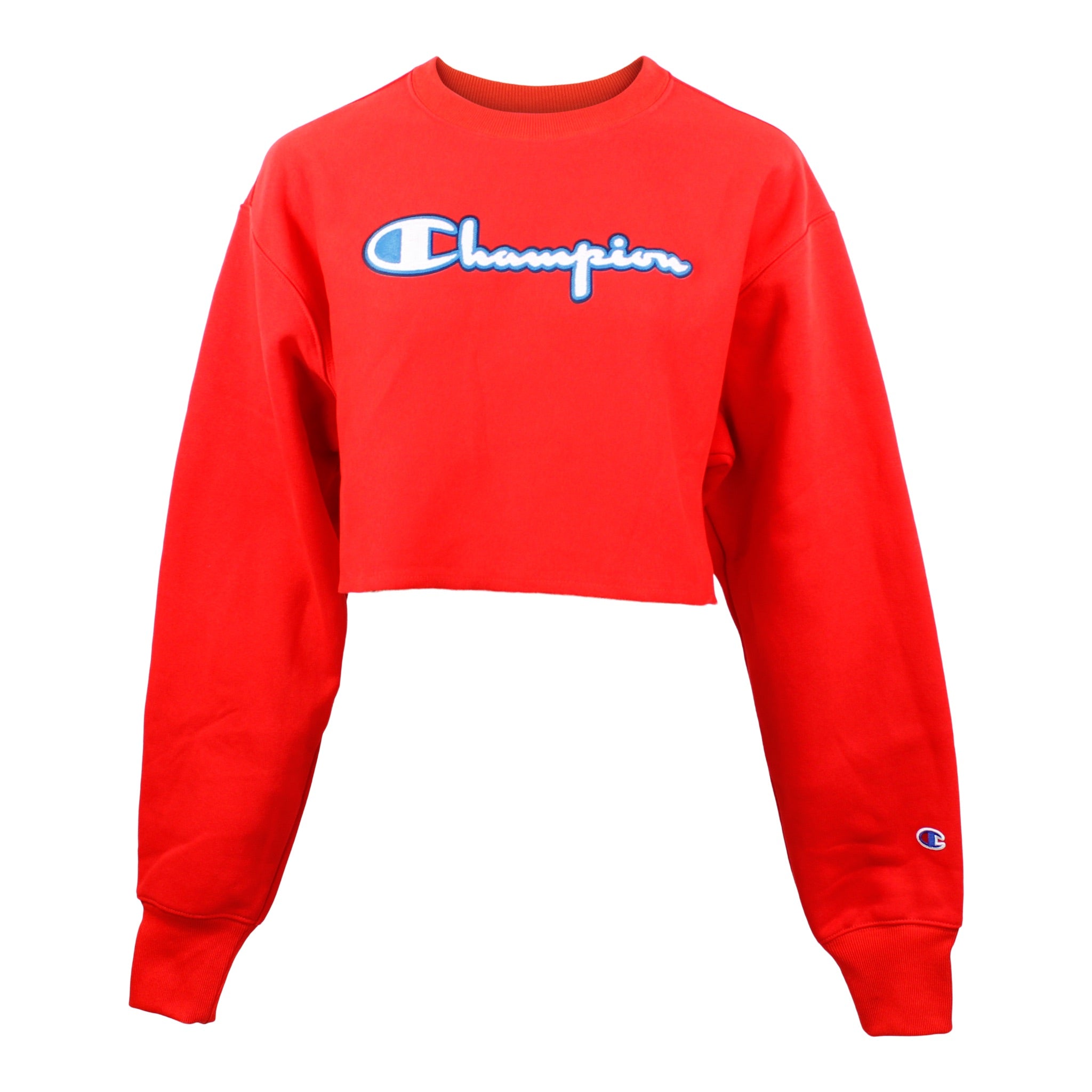 Reverse Weave Chenille Chainstitch Crop Crew - Denny's