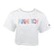 Short Sleeve Chest Block Embroidered Crop Crew - Denny's
